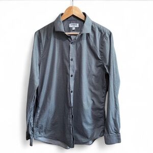 Express Extra Slim Fit Blue Casual Button Down Shirt | Size Large 16-16 1/2